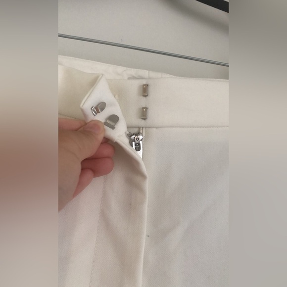 Tibi Wide Leg Trousers Dress Pants Side Slit White Size 12 - Picture 2 of 5